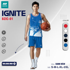 Áo Bóng Rổ Zicco Ignite BZIC-01 Màu Xanh Bích Năng Động