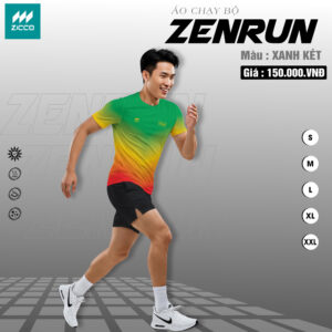 Áo Chạy Bộ ZENRUN Nam Tay Ngắn - Màu Xanh Kết Gradient