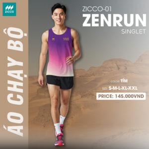 Áo chạy bộ ZICCO ZenRun Tím Ombre (ZICCO-01)