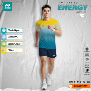 Áo chạy bộ ZICCO ENERGY RZIC-03 – Màu Vàng Nổi Bật