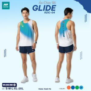Áo Chạy Bộ GLIDE RZIC-04 Xanh Ya – Năng Động & Thoáng Mát