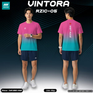 Áo thể thao VINTORA RZIC-05 hồng xanh ngọc