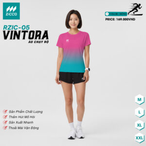 Áo Chạy Bộ Nữ Zicco Vintora RZIC-05 Màu Hồng Gradient